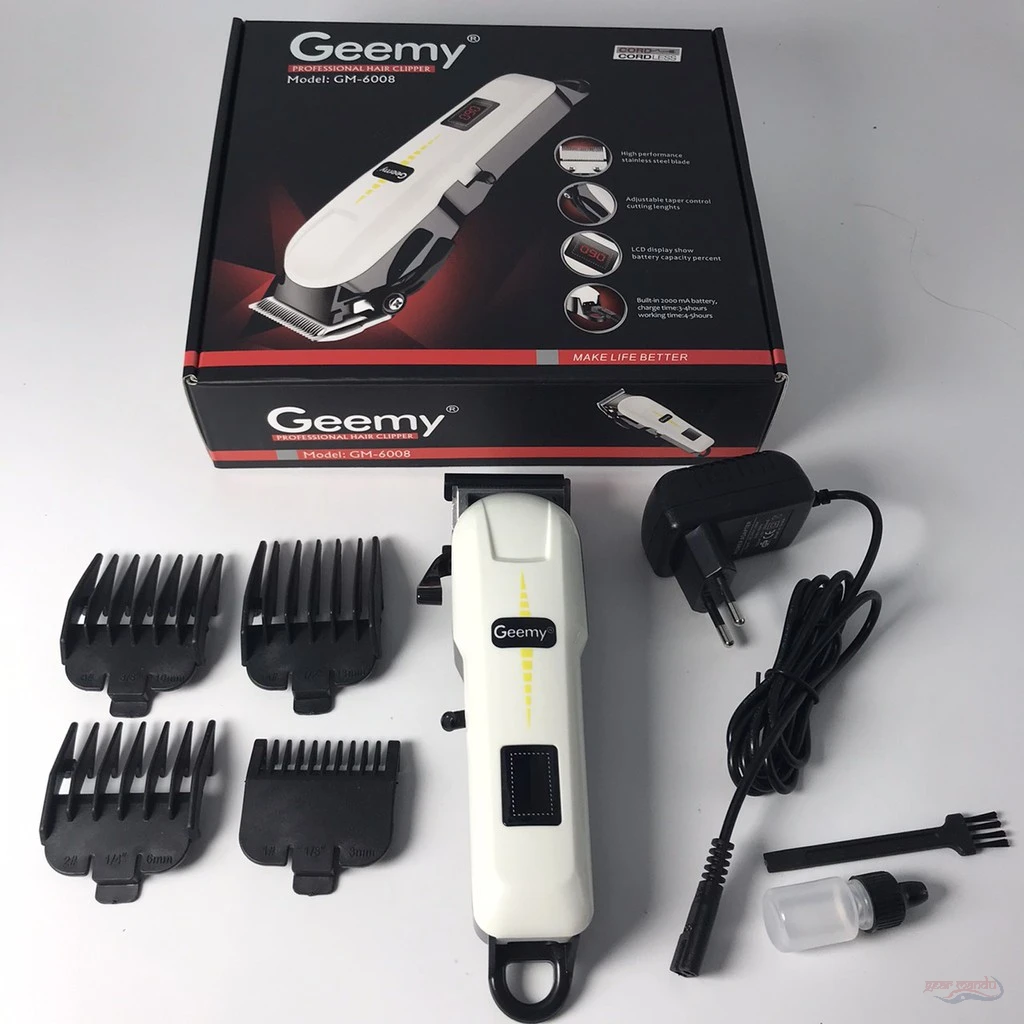 Geemy GM 6008 Professional Hair Clipper Rechargeable Hair Trimmer - Gearmandu