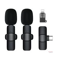 K9 Dual Wireless Collar Clip Professional Microphone For Live, Video, Sound Recorded Type-C & iphone - Image 1 - Gearmandu