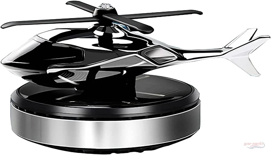 Solar Powered Rotating Helicopter Aroma Cure Furnishing Air Freshener Tablet For Car Interior - Gearmandu